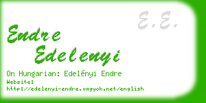 endre edelenyi business card