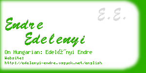 endre edelenyi business card